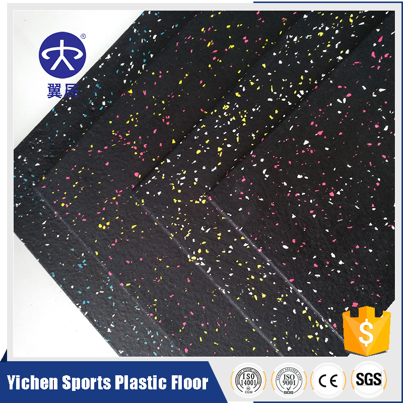 rubber floor/ floor tiles/floor mat(Compound surface black with colorful EPDM dots)