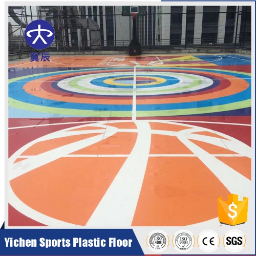Print Custom Basketball Court PVC Floo···
